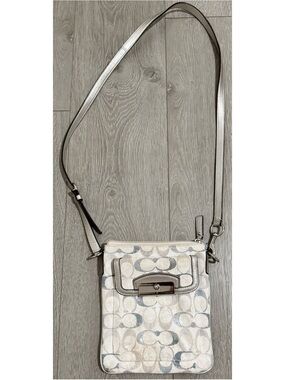 Coach Authentic Kristin Metallic Signature  Sequin Crossbody Bag